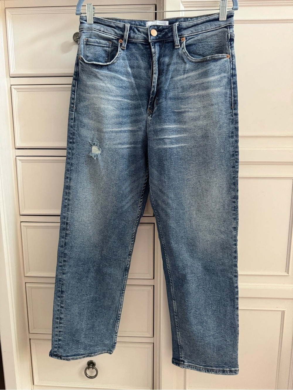 Dear John Blue Washed Straight-Leg Jeans